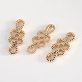 14K Chinese Knot Tassel Earrings for DIY Necklaces