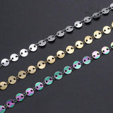 1m Stainless Steel 5mm Round Disc Link Chain Necklace Bracelets Making