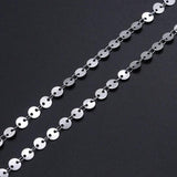 1m Stainless Steel 5mm Round Disc Link Chain Necklace Bracelets Making