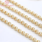 8MM 24K Plated Round Necklace Chains Bracelet Chains High Jewelry
