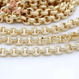 8MM 24K Plated Round Necklace Chains Bracelet Chains High Jewelry