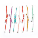 5pcs Adjustable Nylon Cord Brass Slider Bracelet Jewelry Making