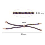 5pcs Adjustable Nylon Cord Brass Slider Bracelet Jewelry Making