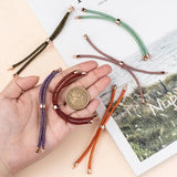 5pcs Adjustable Nylon Cord Brass Slider Bracelet Jewelry Making