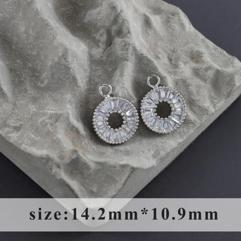 18k Rhodium Plated Zircon DIY Jewelry Making Accessories
