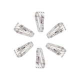 10Pcs 925 Sterling Silver Snap On Lock Bail Charms Clasp DIY Jewelry Findings