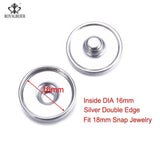 100 Snap Fasteners Gold/Silver Plated 10/16/18mm DIY Bracelet Jewelry