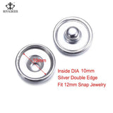 100 Snap Fasteners Gold/Silver Plated 10/16/18mm DIY Bracelet Jewelry
