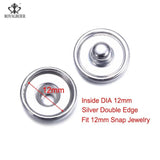 100 Snap Fasteners Gold/Silver Plated 10/16/18mm DIY Bracelet Jewelry