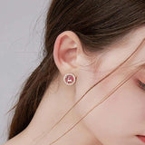 500pcs 304 Stainless Steel Flat Round Ear Studs for DIY Accessories