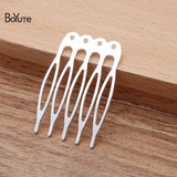 BoYuTe 27*39MM Metal Iron 5 Teeth Hair Comb Diy Hair Jewelry Materials