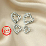 Heart Shape CZ Stone 925 Silver Pendant Setting