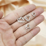 Heart Shape CZ Stone 925 Silver Pendant Setting