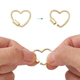 5Pcs Brass Mix Screw Carabiner Lock Charms Clasps for Necklaces Jewelry DIY