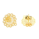 10pcs Retro Bohemia Flower Stud Earring Findings