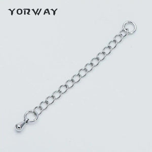 10pcs Extender Chain w/ Teardrop Charm & Jump Ring Gold/Rhod for Jewelry Making