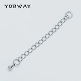 10pcs Extender Chain w/ Teardrop Charm & Jump Ring Gold/Rhod for Jewelry Making