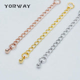 10pcs Extender Chain w/ Teardrop Charm & Jump Ring Gold/Rhod for Jewelry Making