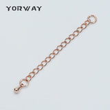 10pcs Extender Chain w/ Teardrop Charm & Jump Ring Gold/Rhod for Jewelry Making