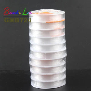 10rolls Clear Elastic Crystal Cord Beading String Wire Thread for Jewelry Making
