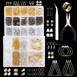 Jewelry Making Findings Kit 1100PCS Open Jump Rings Lobster Clasps Earring Hooks