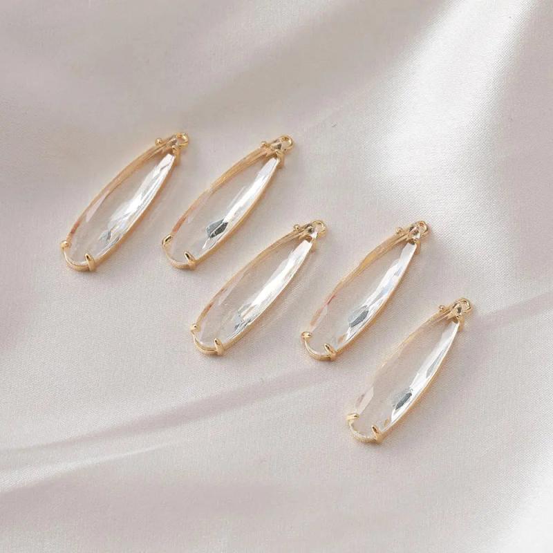 4PCS Rhinestone Eardrop Pendants for DIY Earrings