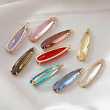 4PCS Rhinestone Eardrop Pendants for DIY Earrings