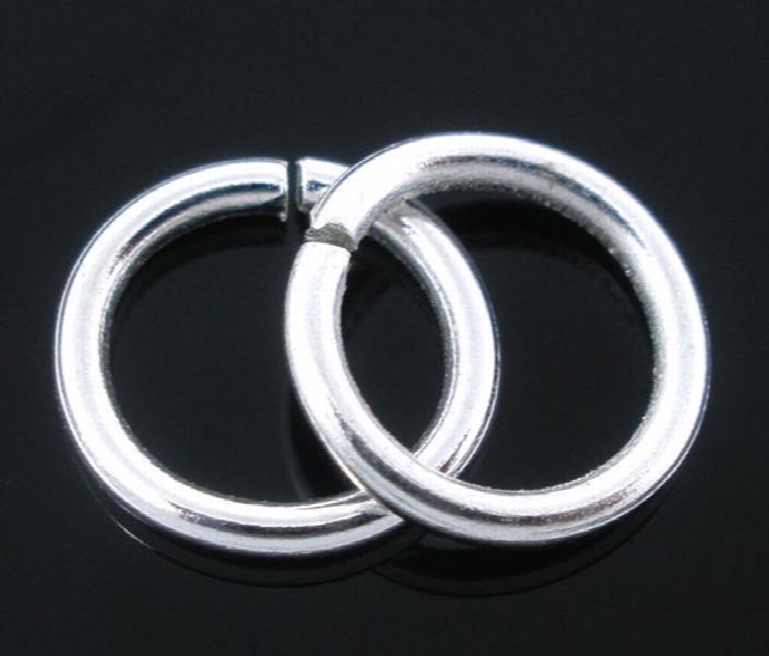 300 Silver Plated Jump Rings 1.2x9mm