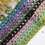 50pcs/bag 18X23mm Rubber Acrylic Buckle Beads DIY Chains Accessories
