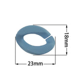 50pcs/bag 18X23mm Rubber Acrylic Buckle Beads DIY Chains Accessories