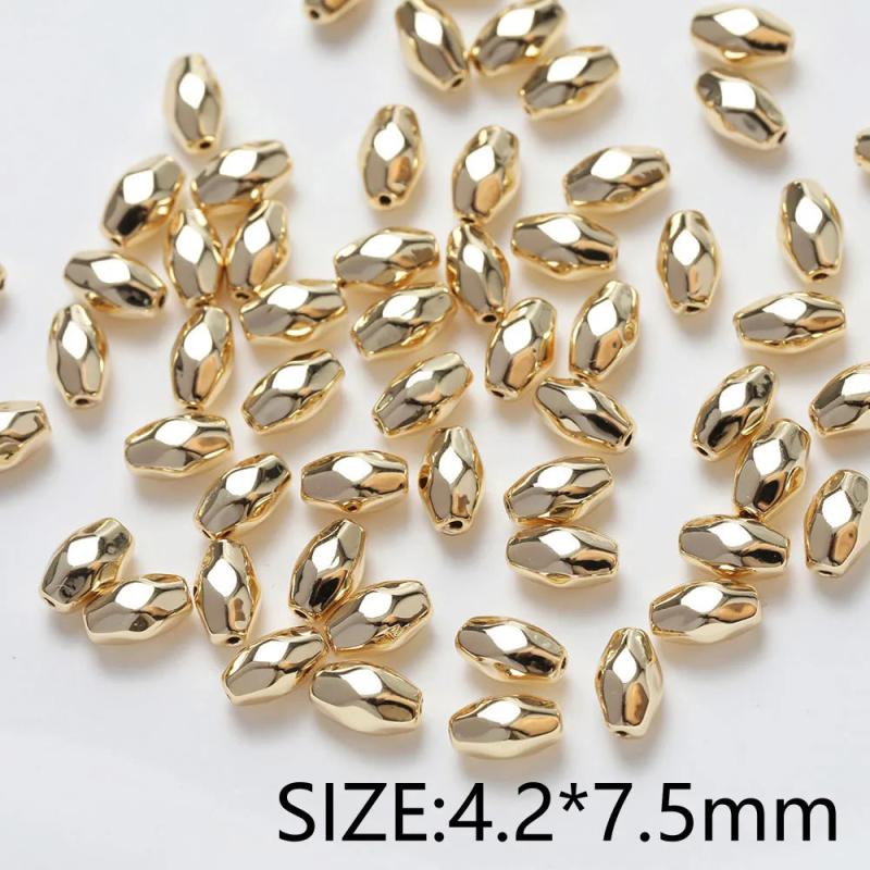 10PCS Spacer Beads Brass 14K Plated DIY Jewelry Making Accessories