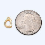 10pcs Open Loop Bail, 18K Plated Bails, Small Jewelry Bail