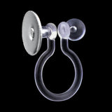 20 PCS Stainless Steel Ear Clip Settings For Jewelry Making Resin Transparent