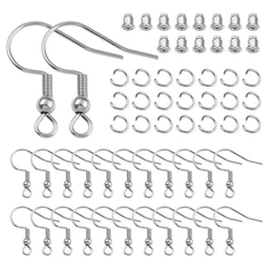 100pcs Surgical Steel Earring Clasps Fish Hook DIY Earring