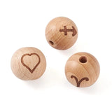 30pcs Constellations Beech Wooden Beads for Bracelet Making