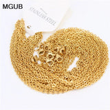10Pcs 0.4-0.5mm Stainless Steel Jewelry Chain, Non-Fading Long Jewelry Chain
