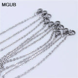 10Pcs 0.4-0.5mm Stainless Steel Jewelry Chain, Non-Fading Long Jewelry Chain