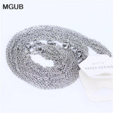 10Pcs 0.4-0.5mm Stainless Steel Jewelry Chain, Non-Fading Long Jewelry Chain