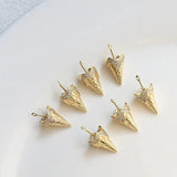 Ice Cream Cone Brass Charms for DIY Jewelry Making