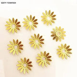 200pcs Copper Vintage Flowers Charms Jewelry Findings