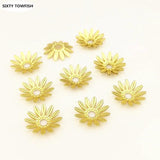 200pcs Copper Vintage Flowers Charms Jewelry Findings