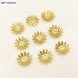 200pcs Copper Vintage Flowers Charms Jewelry Findings