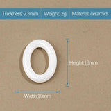 Classic Ceramic Accessories Oval Bracelet Necklace Earrings Findings