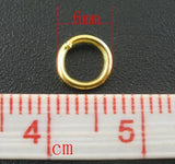 Doreen Box 500pcs Open Jump Rings 6x1mm Findings