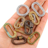 Silver Plated Spiral Screw Clasps for Charms Jewelry Making
