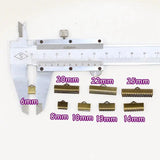 DIY Bracelet Clasps Set, Ribbon Rope Ends Clamping Buckle Kit
