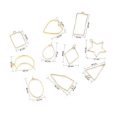 DIY UV Crystal Silicone Mold for Geometric Hollow Frame Pendant (30pcs)