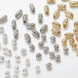 10PCS Brass Pleated Ball Beads Spacer Bead Jewelry Making 14k Plated DIY