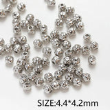 10PCS Brass Pleated Ball Beads Spacer Bead Jewelry Making 14k Plated DIY