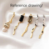 4PCS Long Ear Studs 14K Plated DIY Earrings Supplies for Jewelry Making